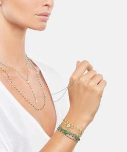 GIGI CLOZEAU Bracelet Perles Résine Fleur Diamant Or Jaune 10 GIGI CLOZEAU Bracelet Perles Résine Fleur Diamant Or Jaune -Boutique Gigi Clozeau clozb look20200617 56 1