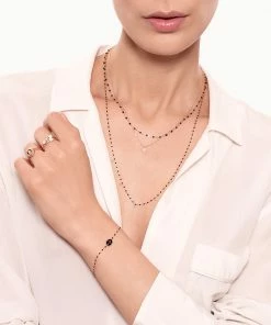 GIGI CLOZEAU Collier 5 Diamants Mini Perles Résine Or 19 GIGI CLOZEAU Collier 5 Diamants Mini Perles Résine Or -Boutique Gigi Clozeau clozb look20211109 1