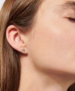 GIGI CLOZEAU Boucles D'oreilles Croix Perlée Résine Diamants Or Blanc 7 GIGI CLOZEAU Boucles D'oreilles Croix Perlée Résine Diamants Or Blanc -Boutique Gigi Clozeau clozb look20221026 140 1