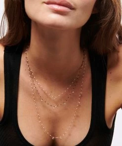 GIGI CLOZEAU Collier 1 Diamant Perles Résine Or Blanc 21 GIGI CLOZEAU Collier 1 Diamant Perles Résine Or Blanc -Boutique Gigi Clozeau clozb look20221116 376