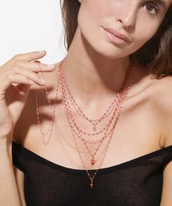 GIGI CLOZEAU Pendentif Croix Perlée Résine Diamants Or Rose 8 GIGI CLOZEAU Pendentif Croix Perlée Résine Diamants Or Rose -Boutique Gigi Clozeau clozb look20221116 537