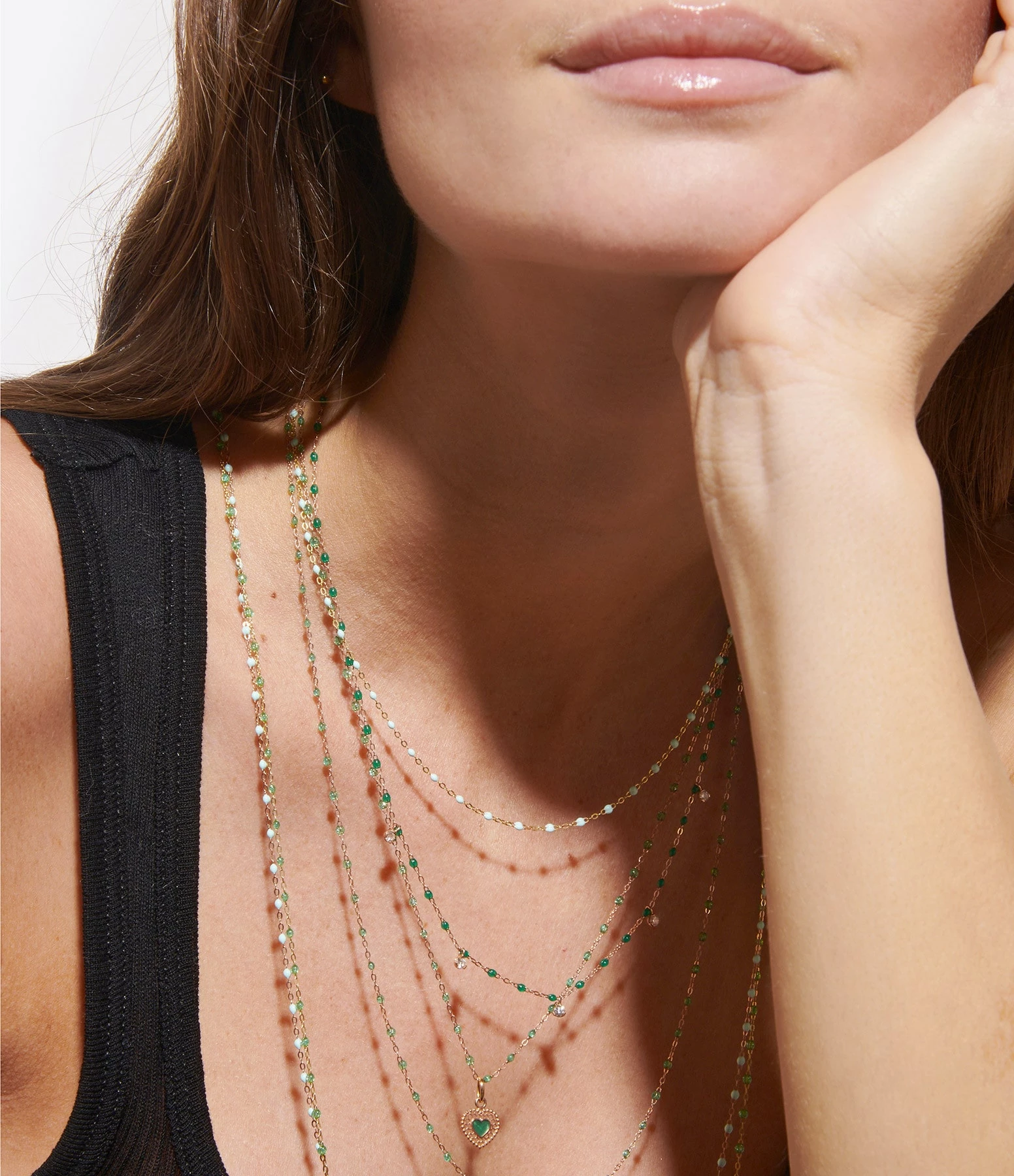 GIGI CLOZEAU Pendentif Cœur Dentelle Résine Or Rose 7 GIGI CLOZEAU Pendentif Cœur Dentelle Résine Or Rose – Image 5