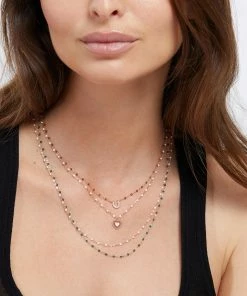 GIGI CLOZEAU Collier Perles Résine Fer à Cheval Diamants Or Rose 7 GIGI CLOZEAU Collier Perles Résine Fer à Cheval Diamants Or Rose -Boutique Gigi Clozeau clozb look20230224 57