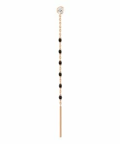 GIGI CLOZEAU Boucle D'oreille Mini Perles Résine Or Diamant 0.4 (vendue à L'unité)