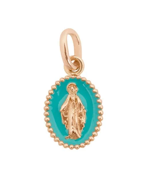 GIGI CLOZEAU Pendentif Médaille Madone Résine Or 8 GIGI CLOZEAU Pendentif Médaille Madone Résine Or – Image 6