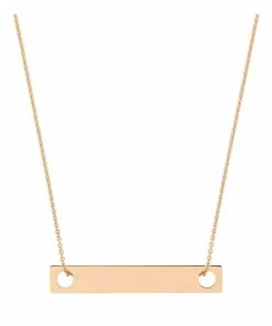 Ginette NY Collier Baguette Mini Or Rose