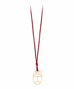 Ginette NY Collier Mini Wish Soie Or Rose