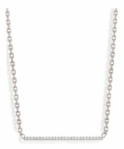 NAVA JOAILLERIE Collier Hash Barrette Diamants Or Blanc