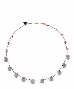 MON PRECIEUX GEM Collier Cœur Facetté Amethyste Opale