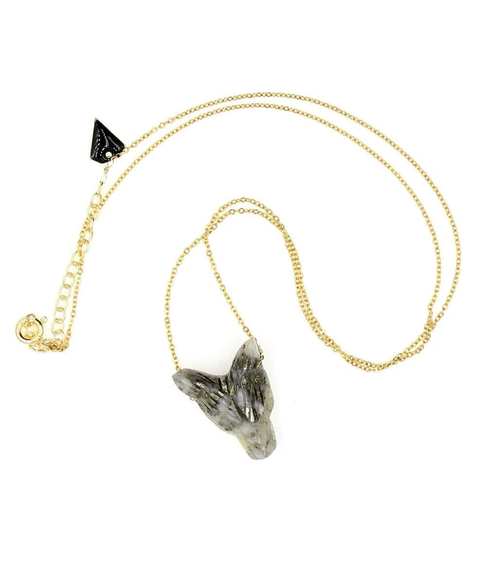 MON PRECIEUX GEM Collier Loup Calcédoine Blanche – Image 2