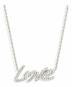NAVA JOAILLERIE Collier Love Total Diamants Or Blanc