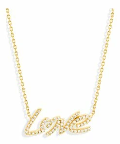 NAVA JOAILLERIE Collier Love Total Diamants Or Jaune