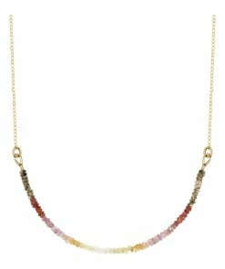 ATELIER PAULIN Collier Chaîne Fauve Gold Filled Saphir