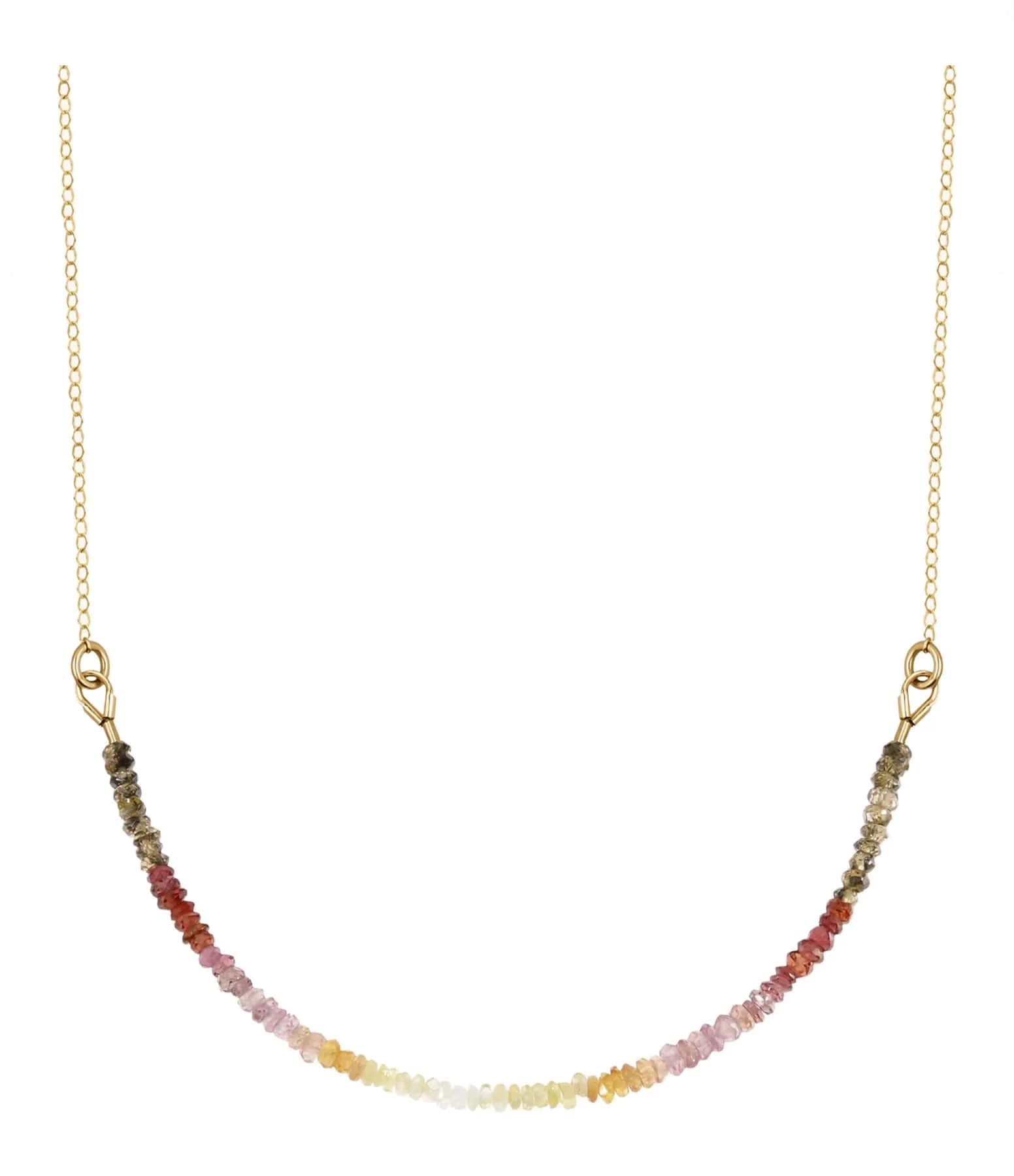 ATELIER PAULIN Collier Chaîne Fauve Gold Filled Saphir