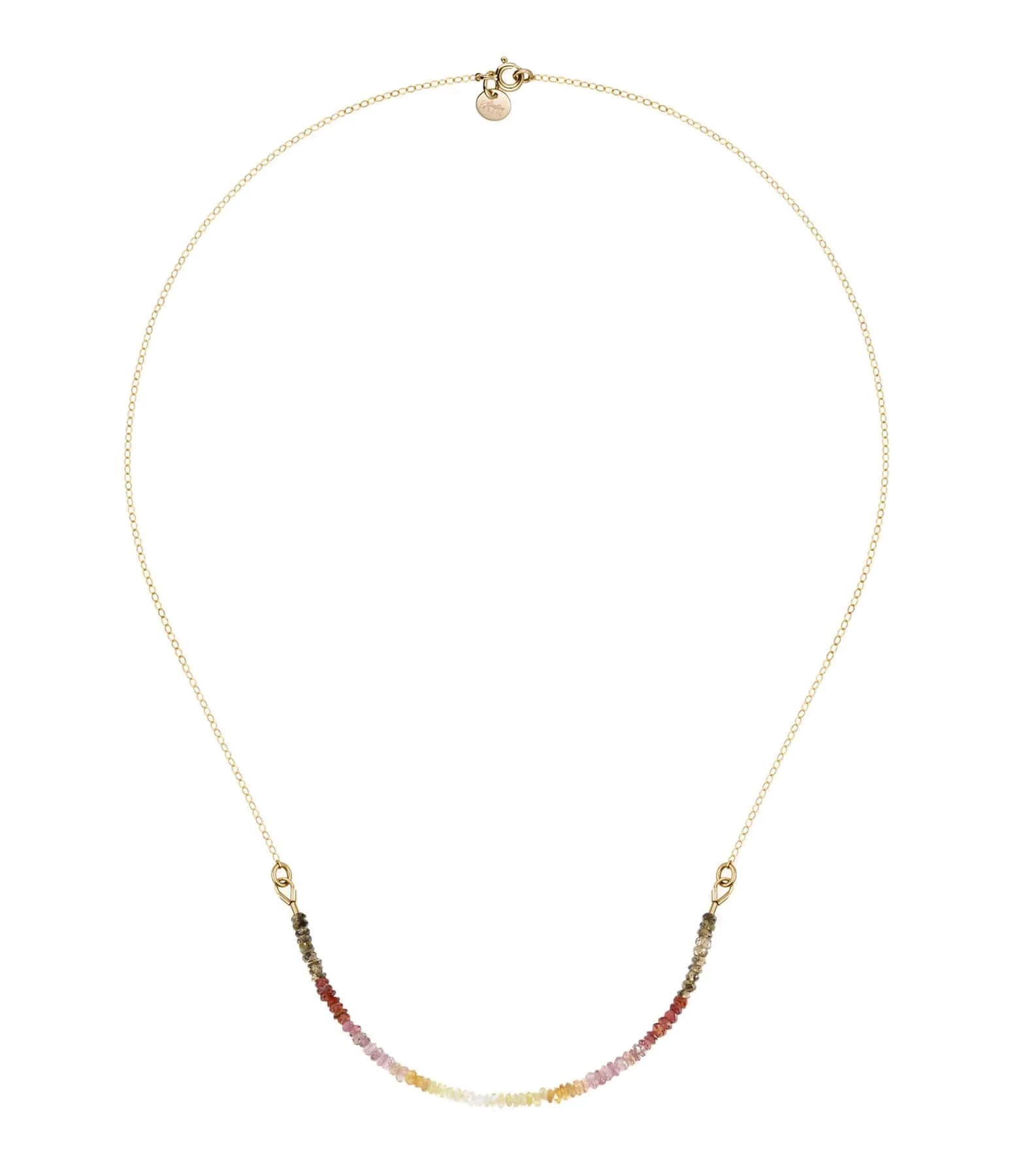 ATELIER PAULIN Collier Chaîne Fauve Gold Filled Saphir – Image 2