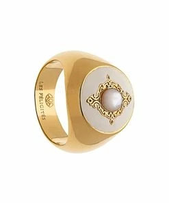 LES FÉLICITÉS Chevalière Constance Nacre Blanche