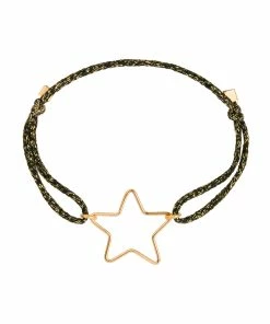 ATELIER PAULIN Bracelet Cordon Lurex Stardust Mini Étoile Gold Filled