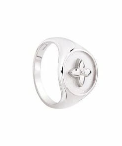 CABIROL Chevalière Croisette Argent