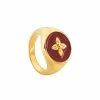 CABIROL Chevalière Croisette Vermeil Bordeaux 1 CABIROL Chevalière Croisette Vermeil Bordeaux -Boutique Gigi Clozeau crofembo