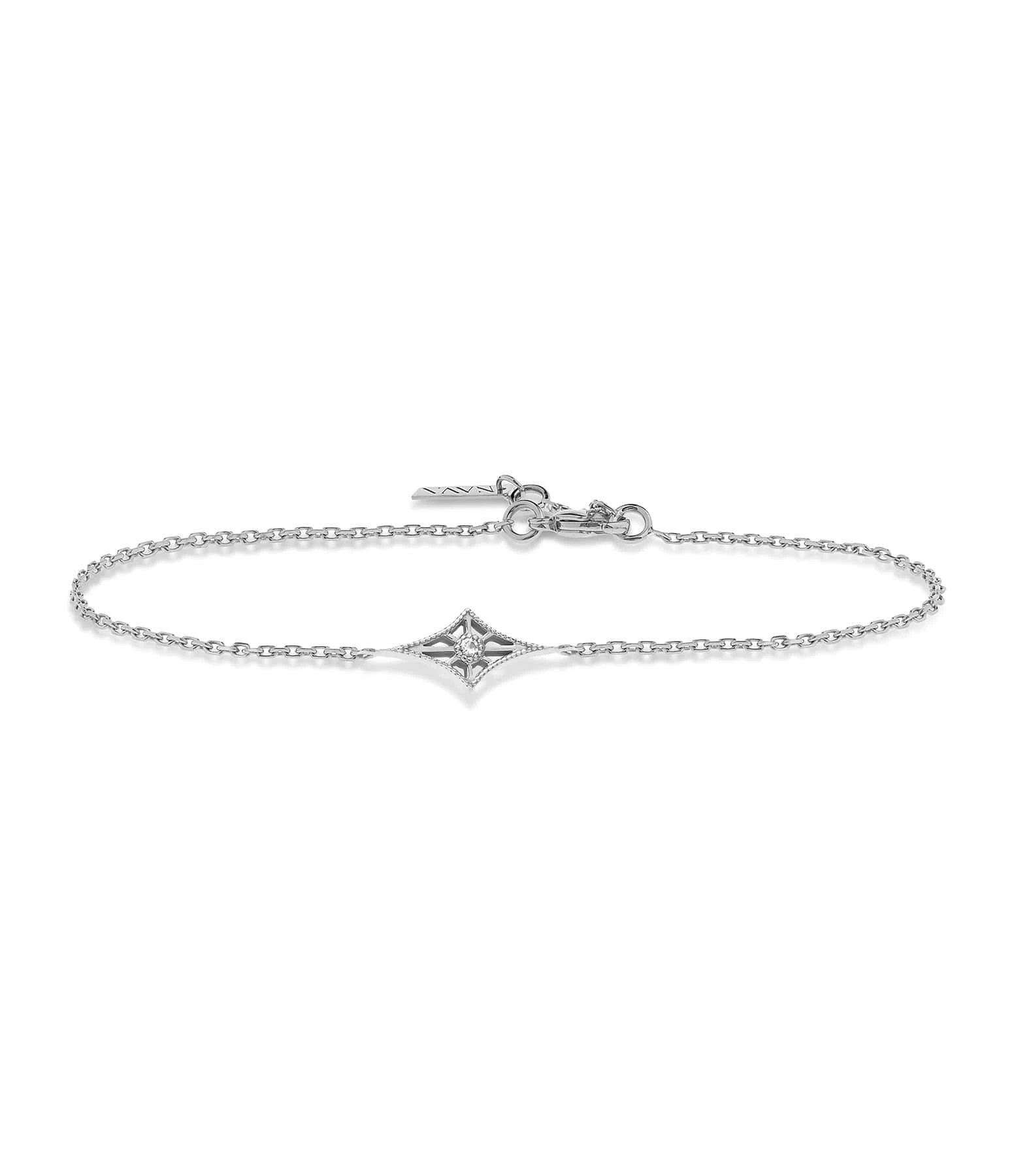 NAVA JOAILLERIE Bracelet Cheyenne Losange Diamant Or Blanc 3 NAVA JOAILLERIE Bracelet Cheyenne Losange Diamant Or Blanc
