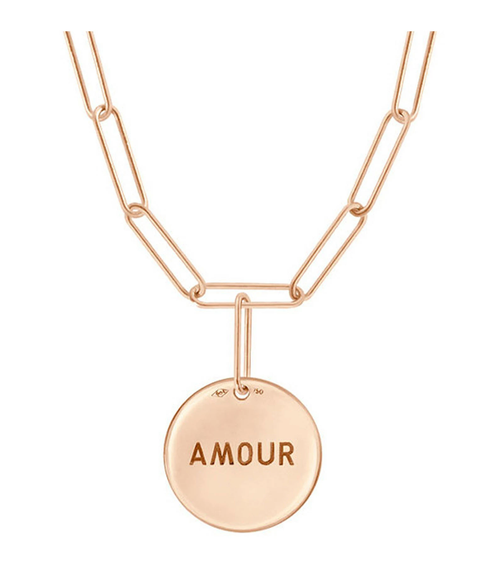 VANRYCKE Collier Shaman Talisman Amour Or Rose