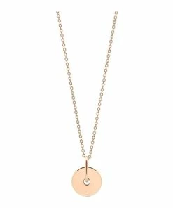 Ginette NY Collier Mini Donut Chaîne Or Rose