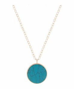 Ginette NY Sautoir Ever Disc Jumbo Turquoise Or Rose