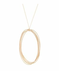 Ginette NY Collier Ellipses Jumbo Or Rose