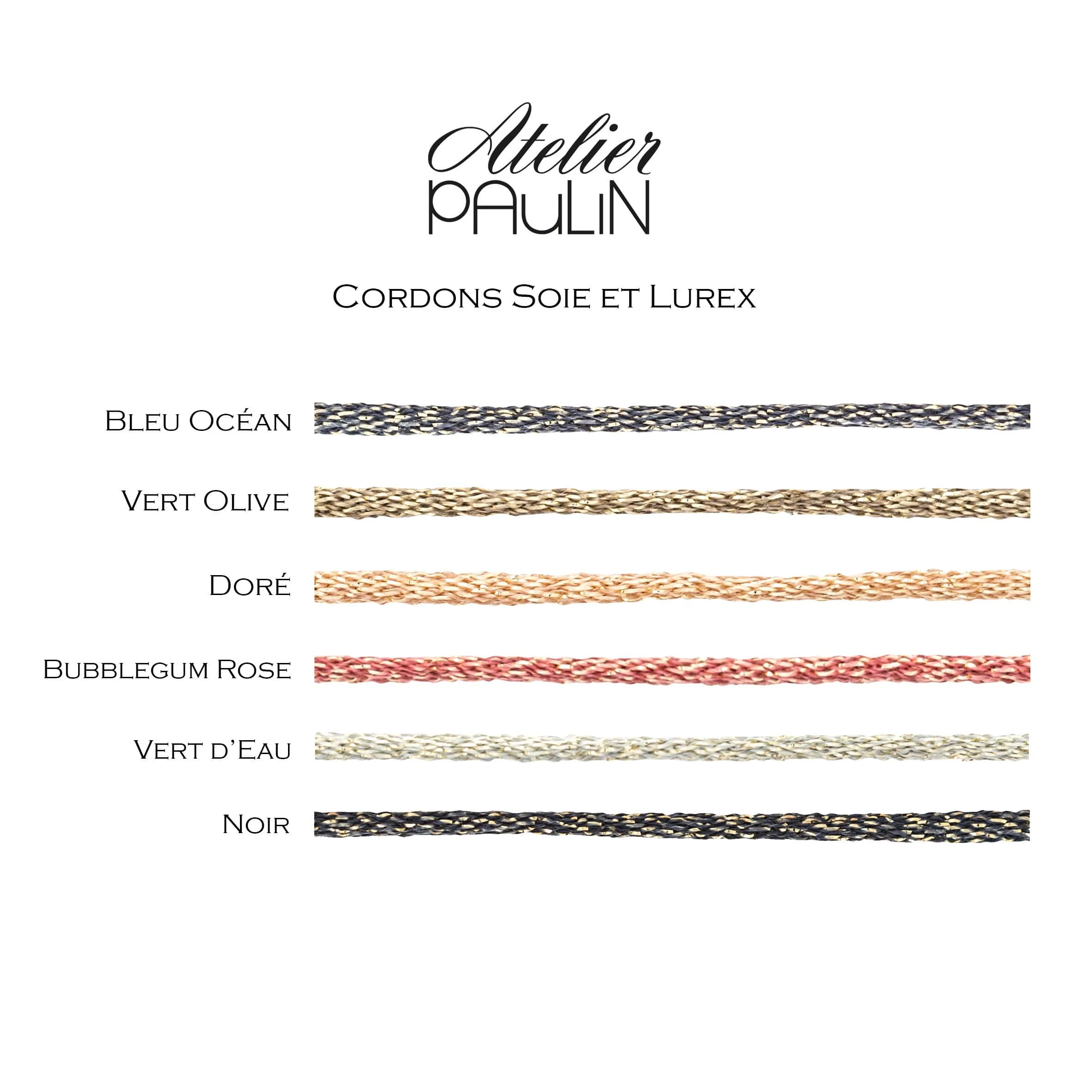 ATELIER PAULIN Bracelet Cordon Lurex Love Gold Filled 4 ATELIER PAULIN Bracelet Cordon Lurex Love Gold Filled – Image 2