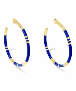 Aurélie Bidermann Créoles GM Positano Bleu