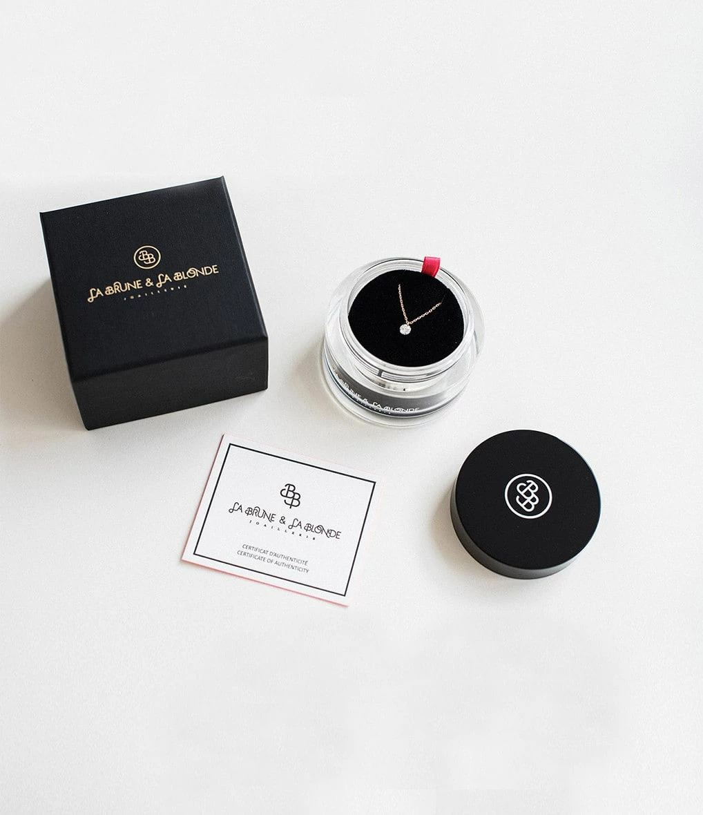 LA BRUNE & LA BLONDE Collier Mini Confetti Tsavorite Or Jaune – Image 3