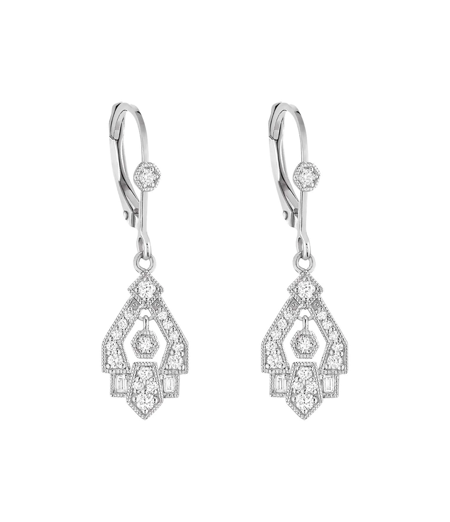 STONE PARIS Boucles D'oreilles Dormeuses Gilda Or Diamants 3 STONE PARIS Boucles D'oreilles Dormeuses Gilda Or Diamants