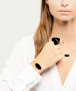 Ginette NY Bague Angèle Jumbo Cœur Or Rose Onyx 7 Ginette NY Bague Angèle Jumbo Cœur Or Rose Onyx -Boutique Gigi Clozeau ginbe look20190527 190