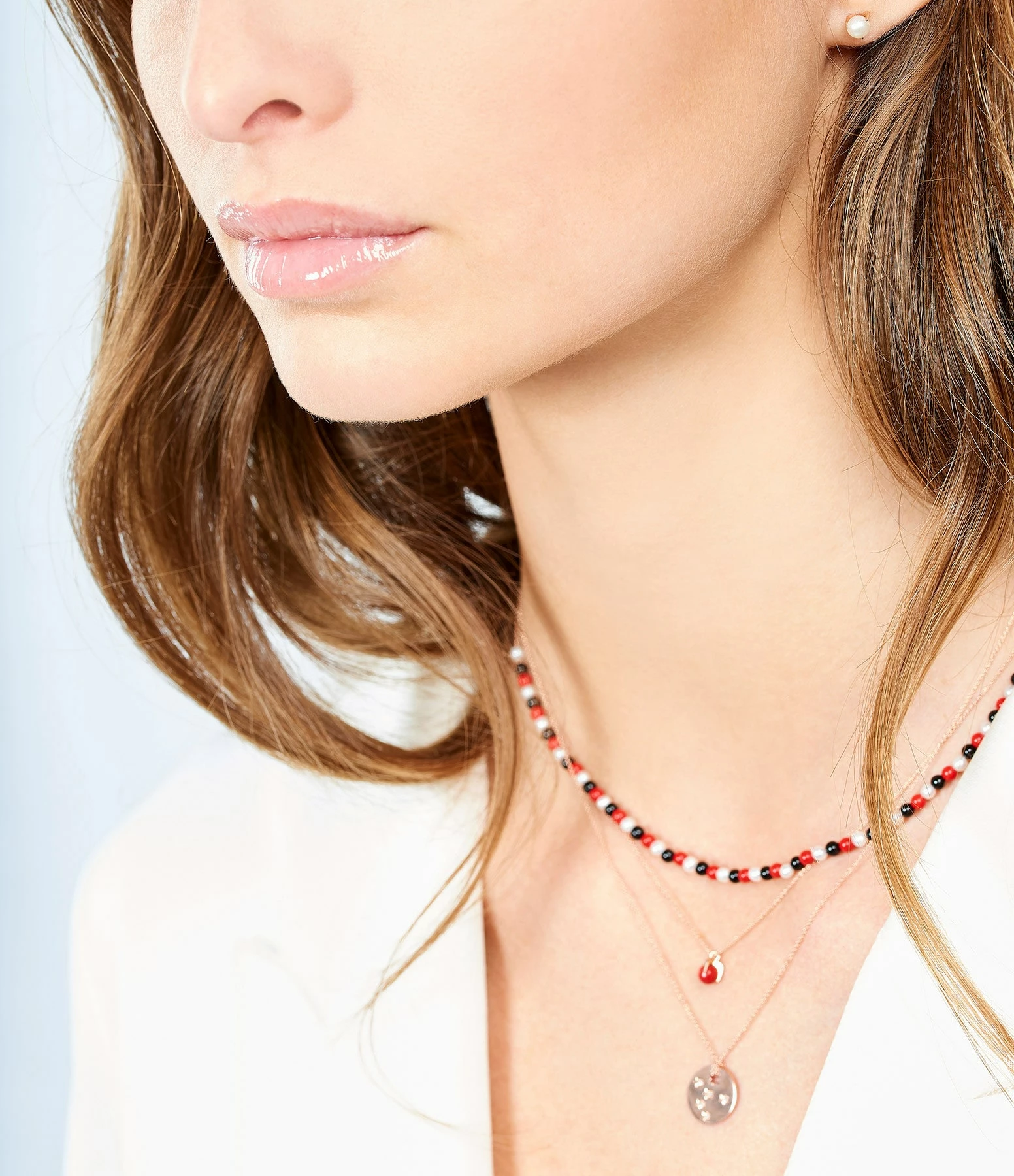 Ginette NY Boucles D'oreilles Maria Or Rose Perle 5 Ginette NY Boucles D'oreilles Maria Or Rose Perle – Image 3