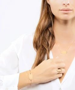 Ginette NY Bague Ellipses & Sequins Or Rose -Boutique Gigi Clozeau ginbs look20190527 17