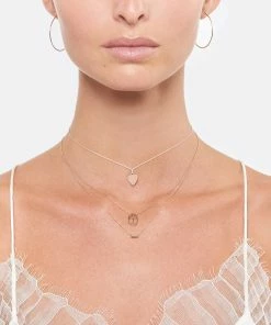 Ginette NY Collier Mini Cœur Soie Or Rose 8 Ginette NY Collier Mini Cœur Soie Or Rose -Boutique Gigi Clozeau gincm look20200610 124