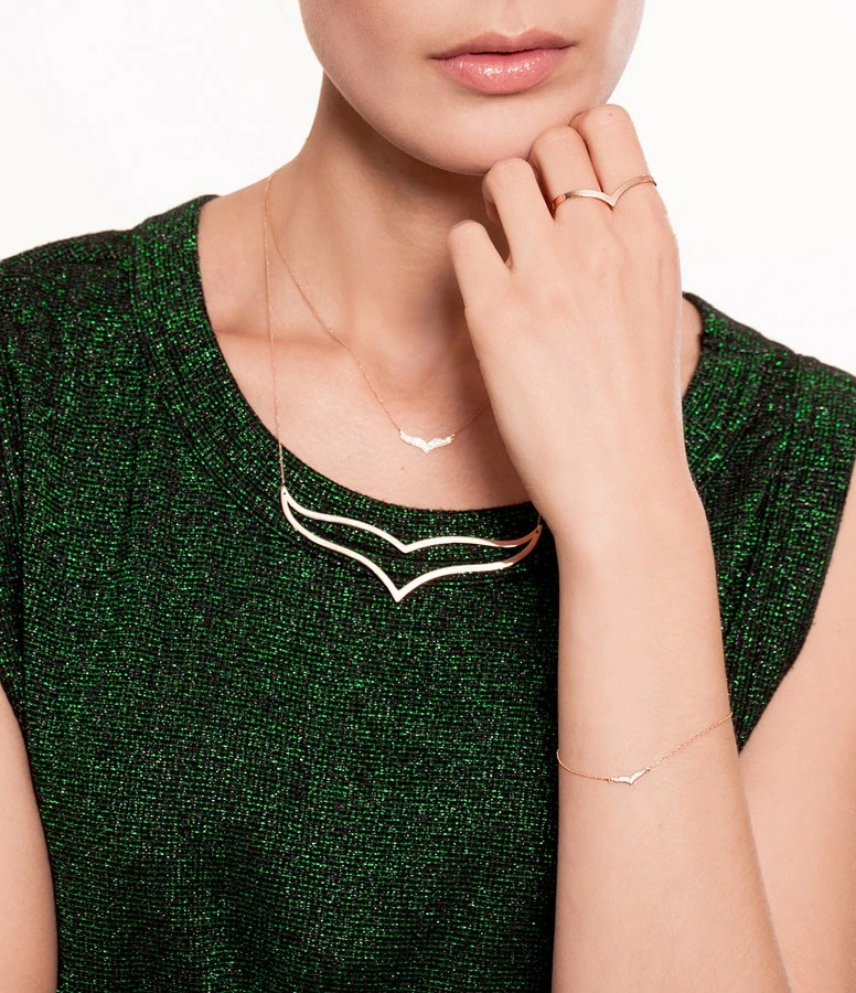 Ginette NY Collier Wise Mini Or Rose Diamants 6 Ginette NY Collier Wise Mini Or Rose Diamants – Image 4