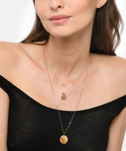 Ginette NY Collier Ever Mini Disc Jaspe Or Rose 7 Ginette NY Collier Ever Mini Disc Jaspe Or Rose -Boutique Gigi Clozeau ginev look20221223 32 2
