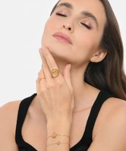 Ginette NY Bague Disc Or Rose Jaspe 8 Ginette NY Bague Disc Or Rose Jaspe -Boutique Gigi Clozeau ginrd look20221223 33
