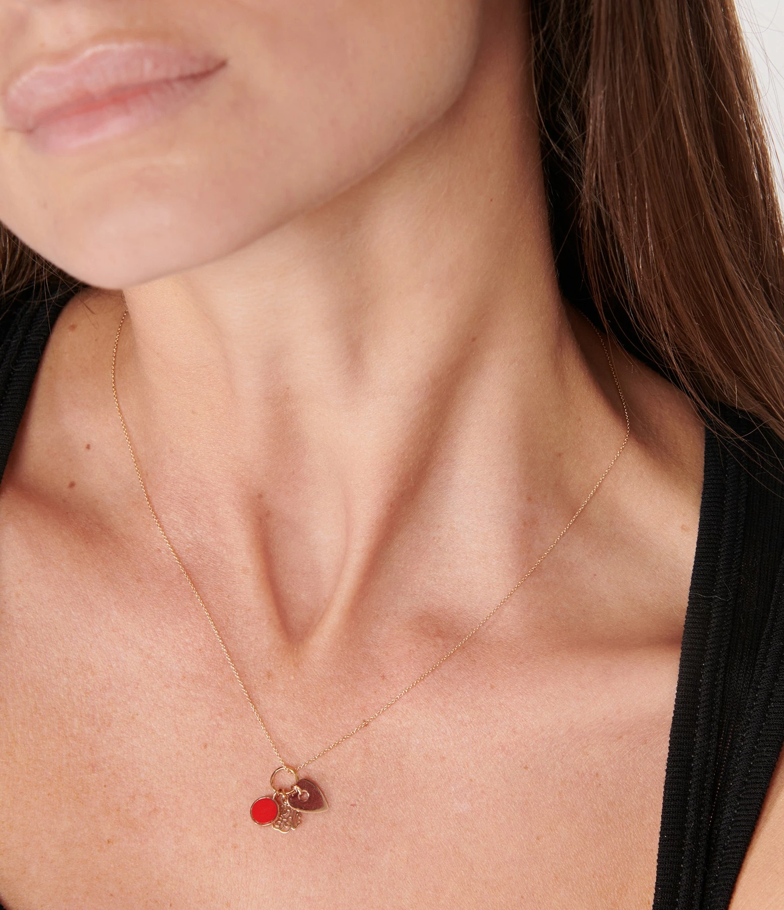Ginette NY Collier Charms Corail Or Rose, Collection Twenty 4 Ginette NY Collier Charms Corail Or Rose, Collection Twenty – Image 2