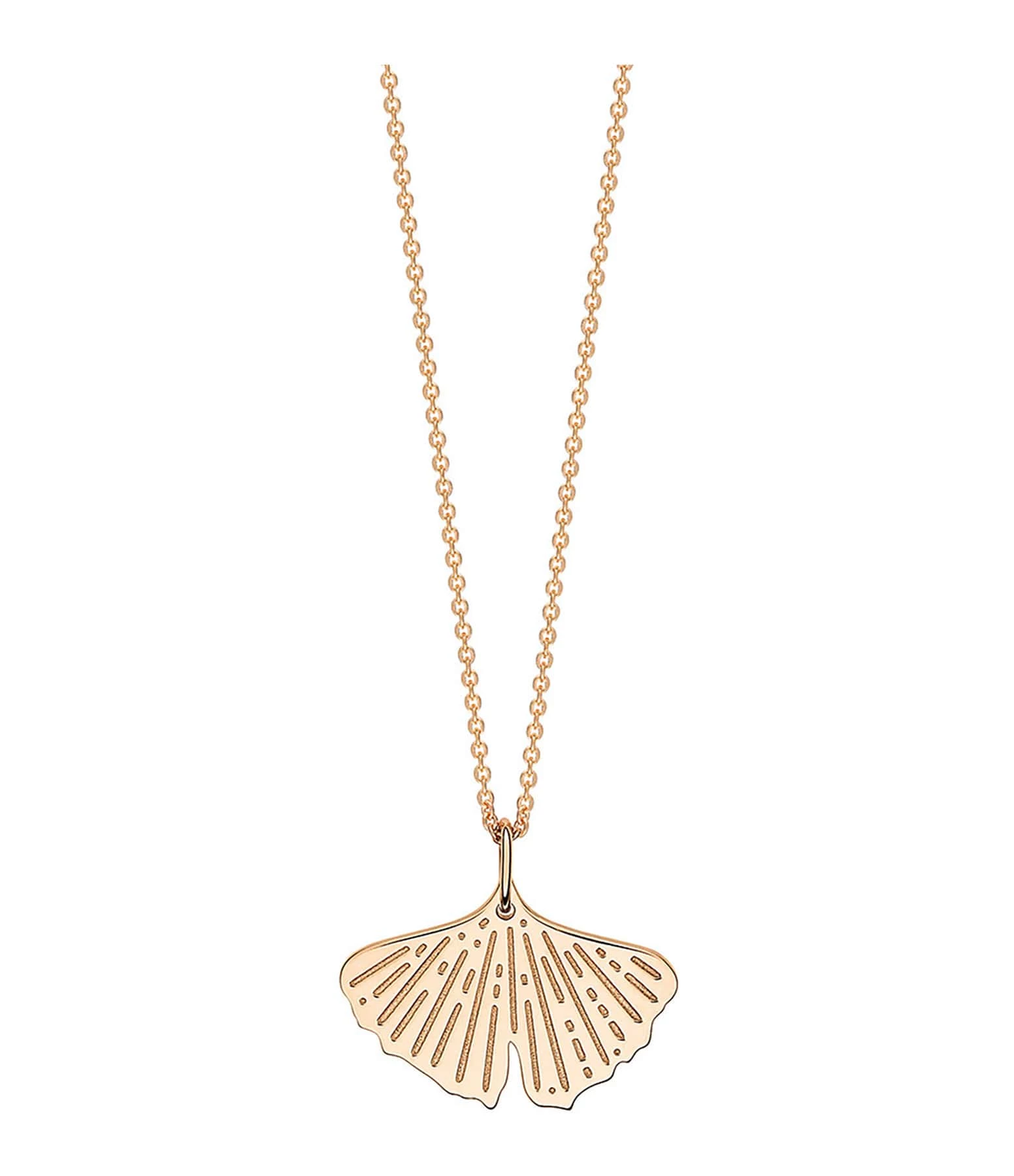 Ginette NY Collier Gingko Mini Or Rose 3 Ginette NY Collier Gingko Mini Or Rose