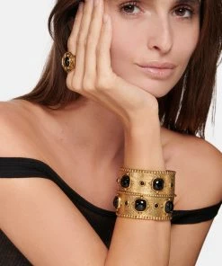 Alternative view of GOOSSENS PARIS Bague Essaouira Agate Noire