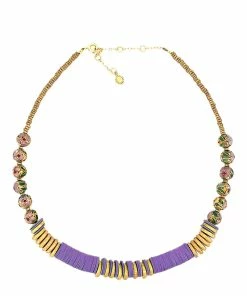 VADI JEWELS Collier Hanoï Doré Violet, Capsule Asia