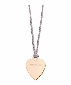 Ginette NY Collier Mini Cœur Soie Or Rose