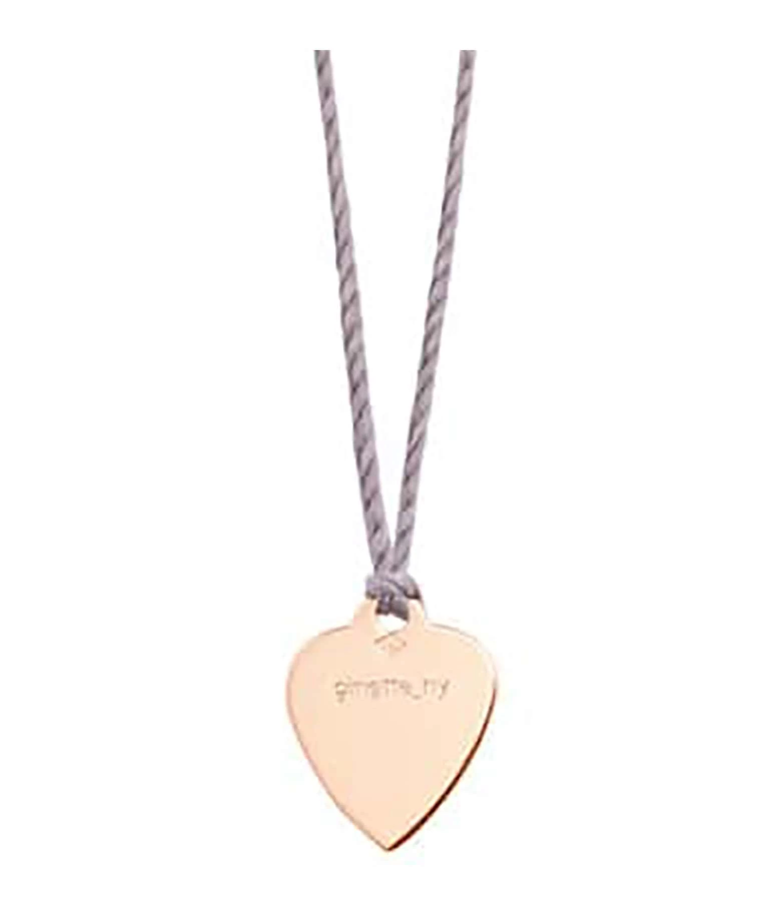 Ginette NY Collier Mini Cœur Soie Or Rose 3 Ginette NY Collier Mini Cœur Soie Or Rose