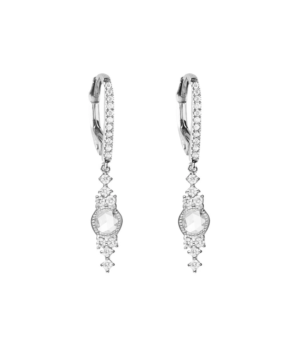 STONE PARIS Boucles D'oreilles Himalaya Simples Or Diamants 3 STONE PARIS Boucles D'oreilles Himalaya Simples Or Diamants