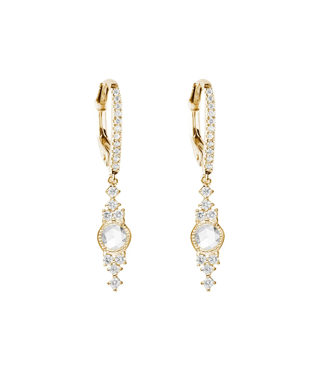 STONE PARIS Boucles D'oreilles Himalaya Simples Or Diamants 5 STONE PARIS Boucles D'oreilles Himalaya Simples Or Diamants – Image 3