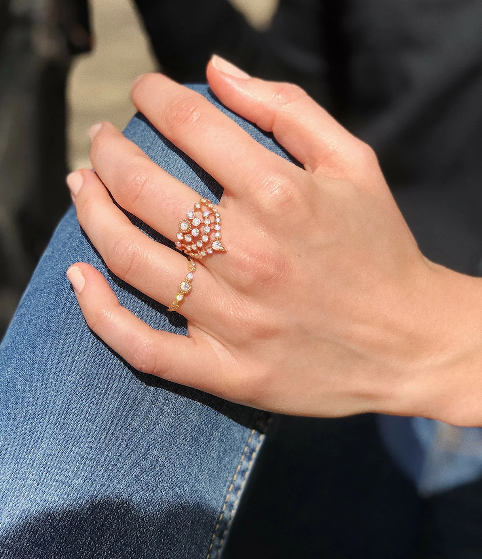 STONE PARIS Bague Simple Swan Or Diamants 8 STONE PARIS Bague Simple Swan Or Diamants – Image 6