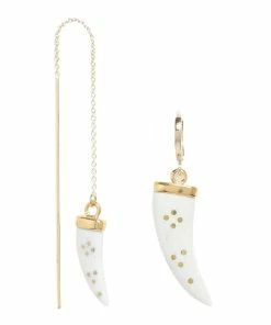 Isabel Marant Boucles D'oreilles Aimable Corne Écru