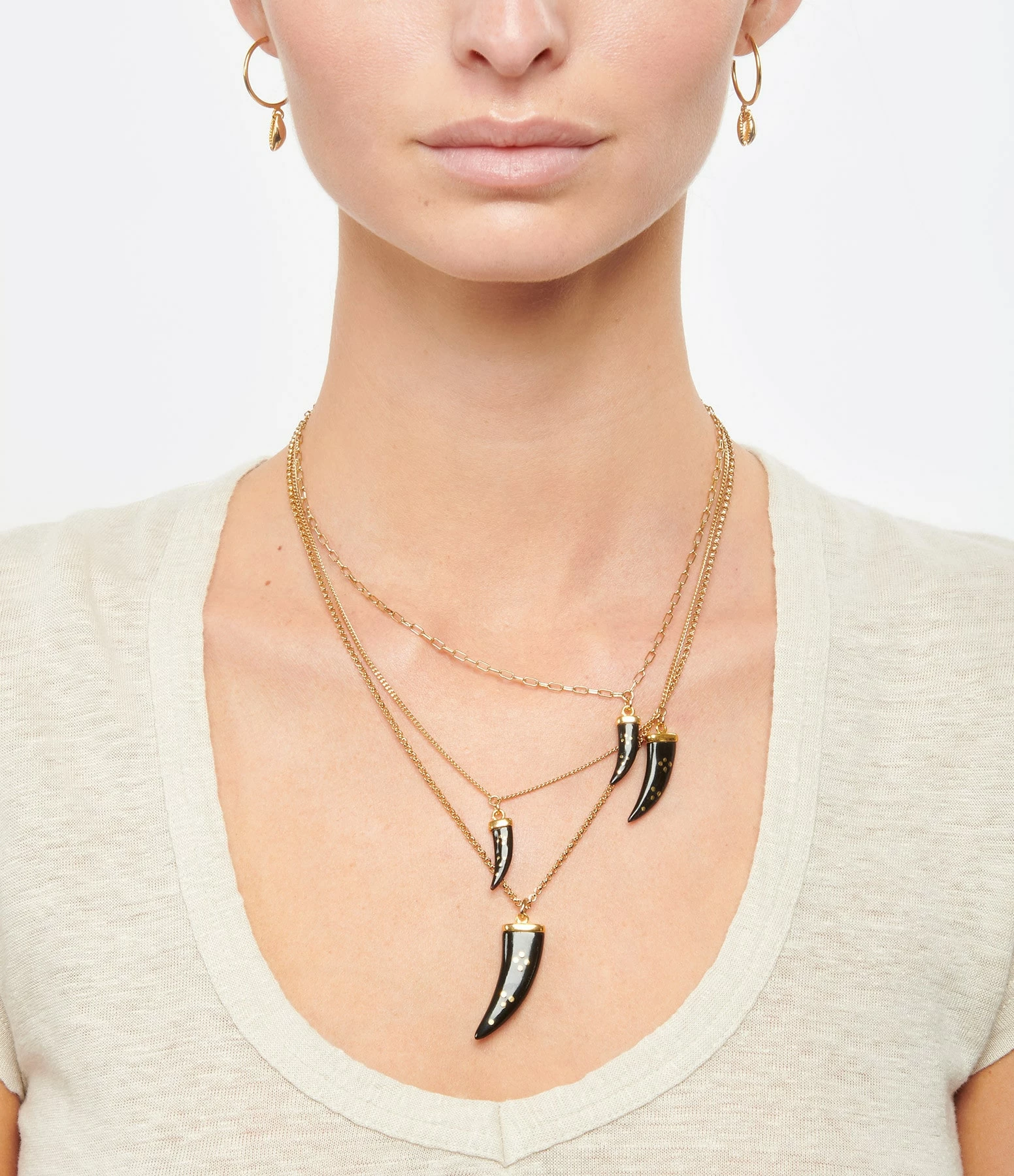 Isabel Marant Collier Aimable 4 Cornes Buffle Noir 5 Isabel Marant Collier Aimable 4 Cornes Buffle Noir – Image 3